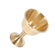 Elegant Brass Chalice Cup Retro Temple Wine Goblet Cup for Display