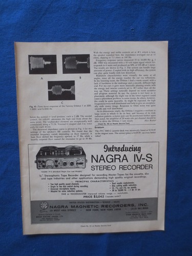 Nagra stereo recorder - nagra, "stereo