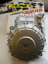  Lambretta uni silver rear hub with studs and cone sx,li,gp,tv.