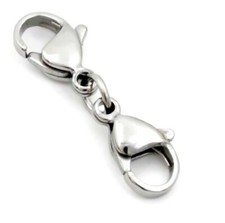 Asst Stainless Steel Double Button Lobster Clasp Hooks Extension Chain K10 UK