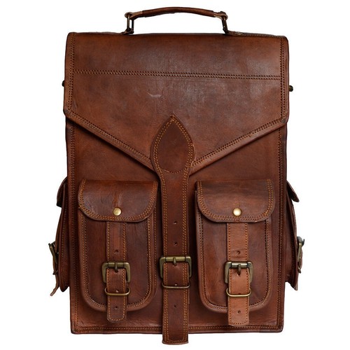 Vintage leather backpack - vintage,