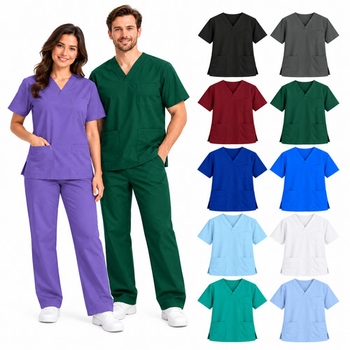 Unisex medical scrub top only - top,