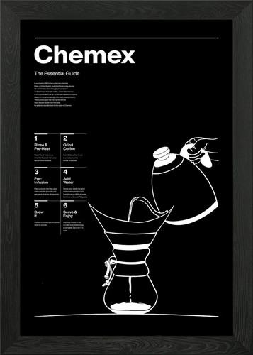 Coffee chemex black - , framed