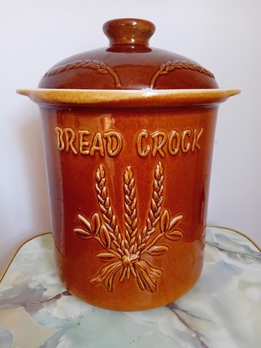 Large vintage bread crock - large,