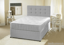 GREY MEMORY FOAM DIVAN BED SET