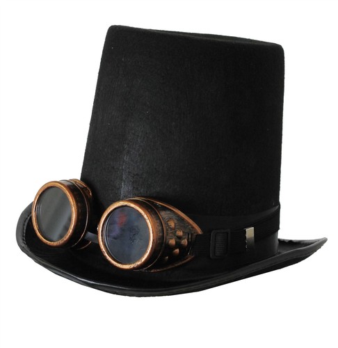 Steampunk top hat and - hat, bronze