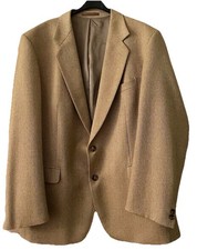 Magee Vintage Donegal Virgin Wool Tweed Hacking Jacket Chest 44 In R Mustard New