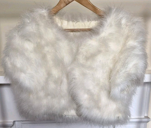 Y2k white feather bolero 12 - y2k,