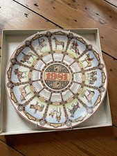 Wedgewood Queen’s Ware Calendar Year 1981 Horses Decorative plate collectable