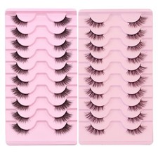 False Lashes Half Eyelashes Corner Wispy Natural Cat Eye 3D Mink Mini Full Soft