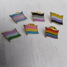 LGBTQ+ FLAG LAPEL PIN BADGE