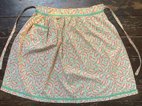 Vtg 50s green - brown, leaf