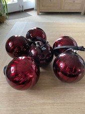 6 Gorgeous Deep Red Baubles