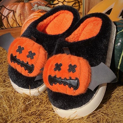 Pumpkin slippers kids - 3d,