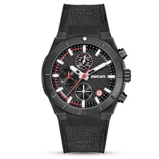 Ducati Corse Men's Watch Chronograph Steel Case Black Red