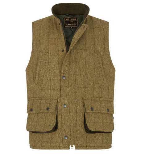 New mens tweed - waistcoat, green