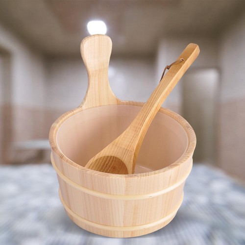 Natural wooden sauna - sauna, bucket