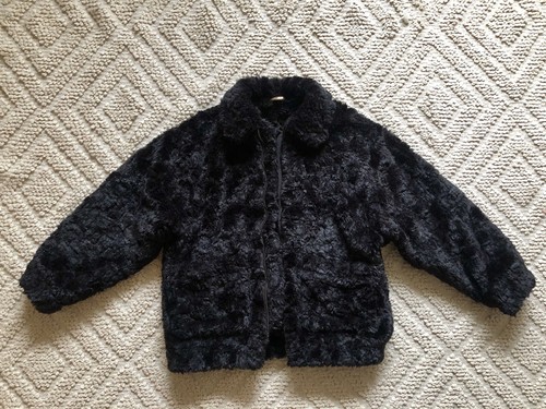 Trend black oversized faux - black,