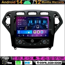 9"Android 14 Car Radio Stereo GPS SAT Nav DAB Carplay For Ford Mondeo MK4 07-10