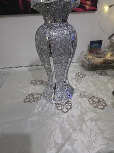 Silver glitter mosaic mirrored - silver,