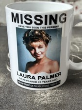 Twin Peaks Laura Palmer Missing Poster Agent Cooper TV Show David Lynch Mug