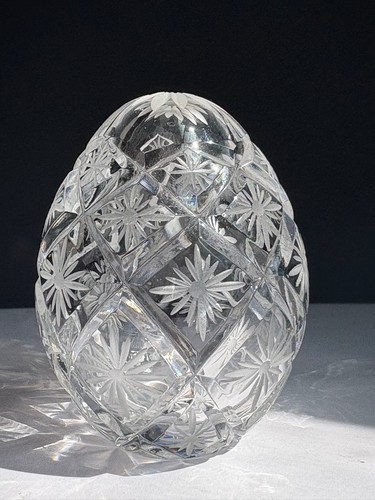 Vintage faberge etched - etched, crystal
