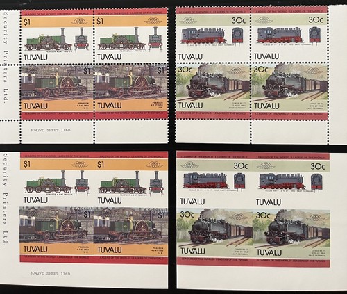 Tuvalu trains 30c and block - tuvalu,