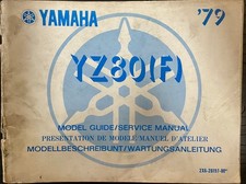 Yamaha YZ80 (F) Genuine Factory Service Manual, Published 1978.