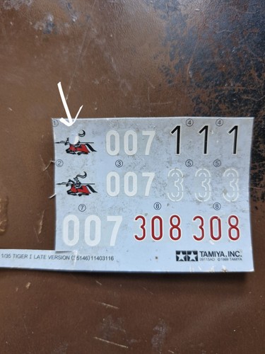 Spare decals tamiya tiger - 1/35,