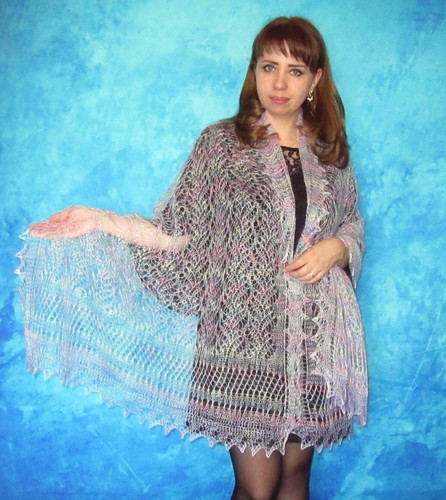 Pink lilac scarf russian - pink-lilac, scarf,russian