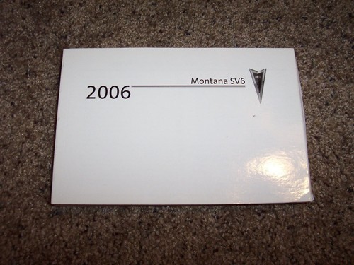 2006 pontiac montana sv6 owner - montana,