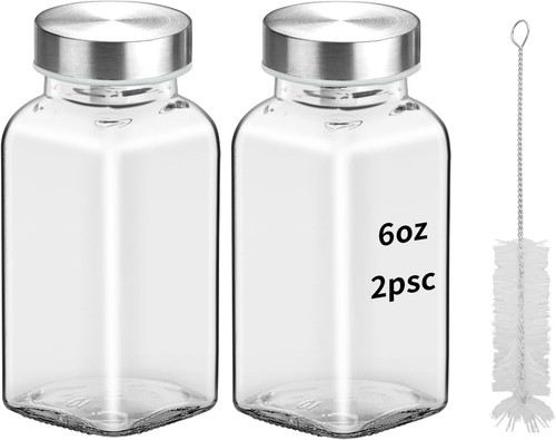 2pcs 6oz glass - glass, spice