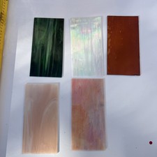5x different colour spectrum glass each piece measures approx 10x20 cm 