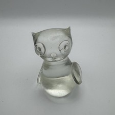 Vintage Clear Glass Owl