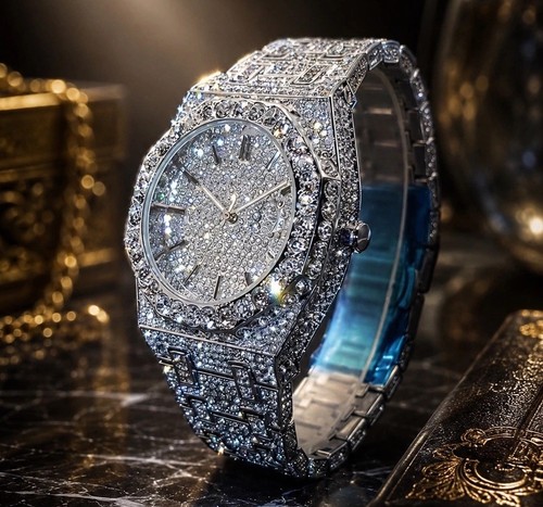 Mens luxury watch - iced, out