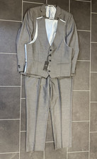 Brand New Moss Bros Men’s 3 Piece Suit Waistcoat Blazer Trousers 42 Chest 38W