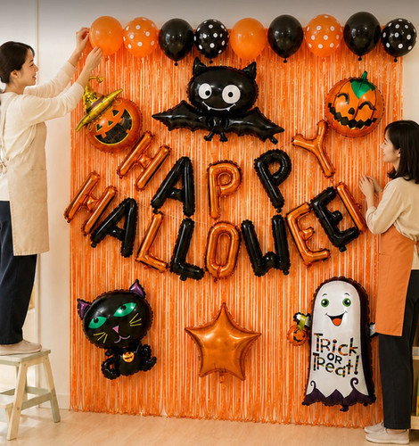 Halloween balloon decoration - halloween,