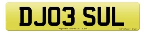 Personalised car registration - personalised,