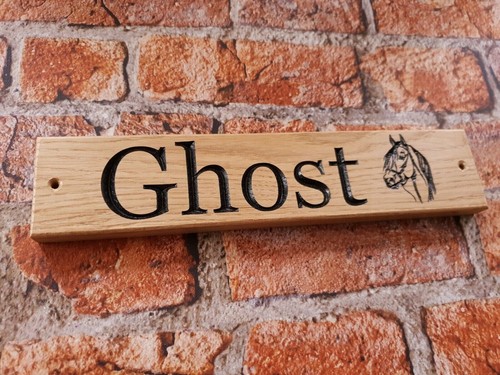 Personalised carved horse - carved,