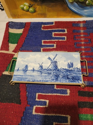Mid century vintage - delft, blue