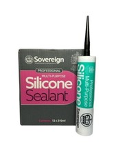 Silicone Sealant Multi-Purpose Black 310ml x 12 (1 Box) Sovereign Professional