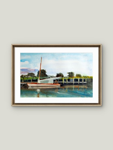 Norfolk broads painting - broads,