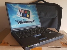Compaq Evo N600C Windows 98SE Laptop Intel Pentium III 1 GHZ 640MB RAM 30GB Bag
