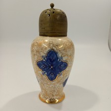 Khiva Burslem Sugar Sifter - Antique Newport Pottery - Blue and White
