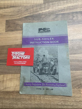Ferguson Sub Soiler Instruction Book Original Implement