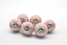 Pink ceramic knobs vintage - pink,