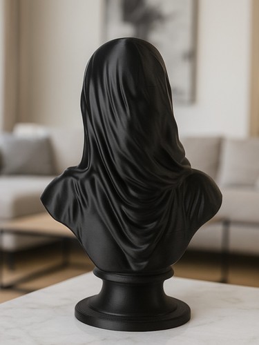 Veiled lady bust - lady,