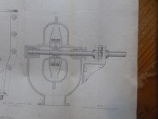 1877 SCALE PLANS OF CENTRIFUGAL PUMPS X 3 DIFFERENT INGENIOUS TYPES 100% ORIG