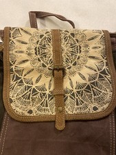Boho Leather Backpack Mandala
