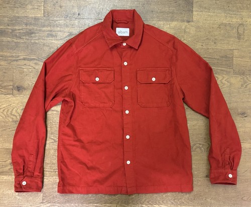 Albam men moleskin shirt red - albam,